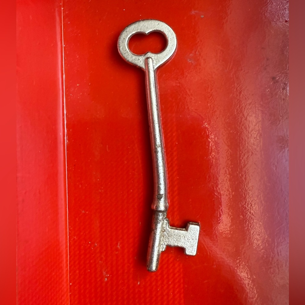 ☠️ Quirky Vintage Antique Silver Tone Skeleton Key